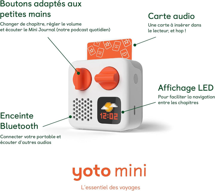 YOTO Mini Edition 2024 + Entdeckungspaket 3 bis 7 Jahre, Geschichtenbox, Geschichtenerzähler mit Nac