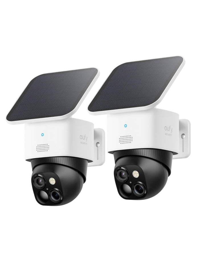 eufy Security 2 Pack, Überwachungskamera aussen solar, 360°-Überwachung, Keine Toten Winkel, Überwac