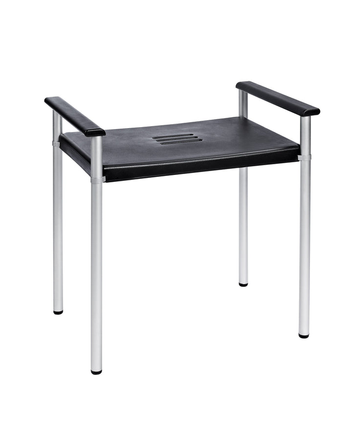 RIDDER Assistent A0220010 Badhocker, Bad-Hocker, Hocker, Stuhl, Sitz, Premium, schwarz, ca. 56,5x39,