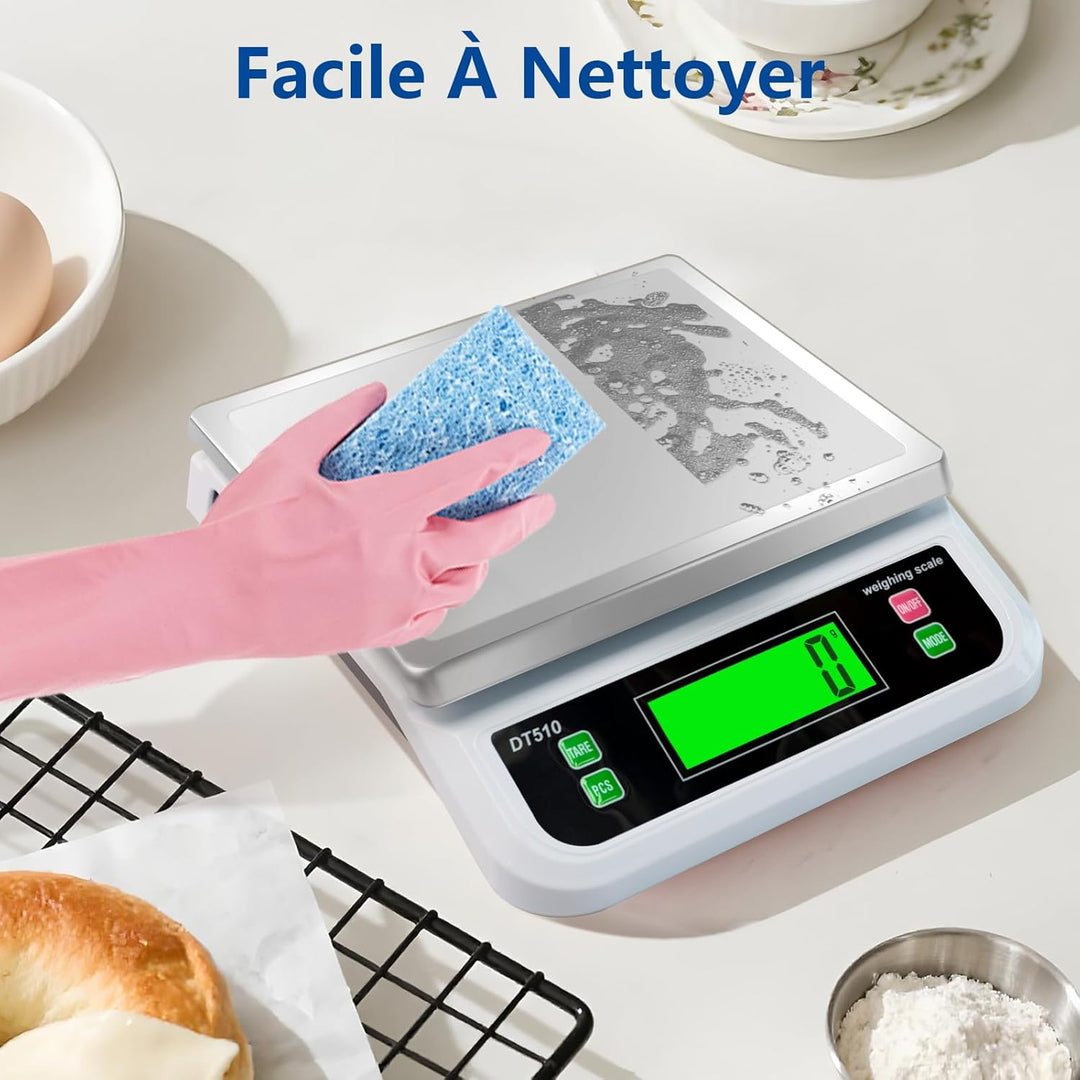 Professionelle Küchenwaage 40 kg hochpräzise Küchenwaage 1 g Lebensmittelwaage mit LCD-Display Elekt