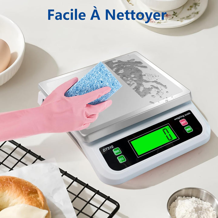 Professionelle Küchenwaage 40 kg hochpräzise Küchenwaage 1 g Lebensmittelwaage mit LCD-Display Elekt