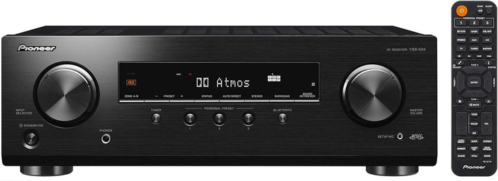Pioneer VSX-534D(B) Receiver (5x150 Watt, Dolby Atmos, DTS:X, MCACC, Advanced Sound Retriever, AM/FM