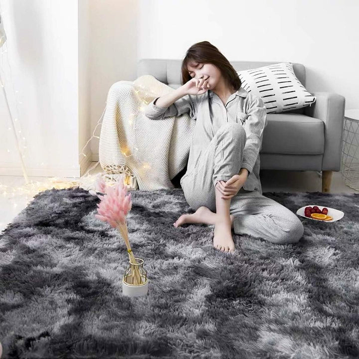 Tinyboy-hbq Teppich Wohnzimmer Schlafzimmer Rund Modern Design Shocky Lange Borsten Runde Innen ruts
