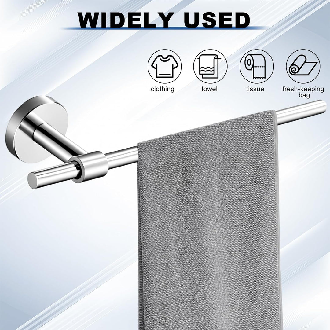 Handtuchhalter Bad, Edelstahl Gebohrt Handtuchhalter Wandmontage, Silber 30 × 7 cm WC Rollenhalter,