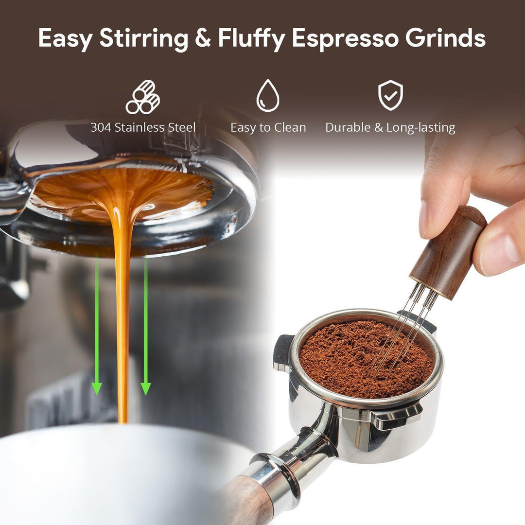 WIWU 51mm Barista Zubehör für Espresso Maschine, 22PCS Kaffee Tamper Set Inkl. 51mm 316 Tamper und A
