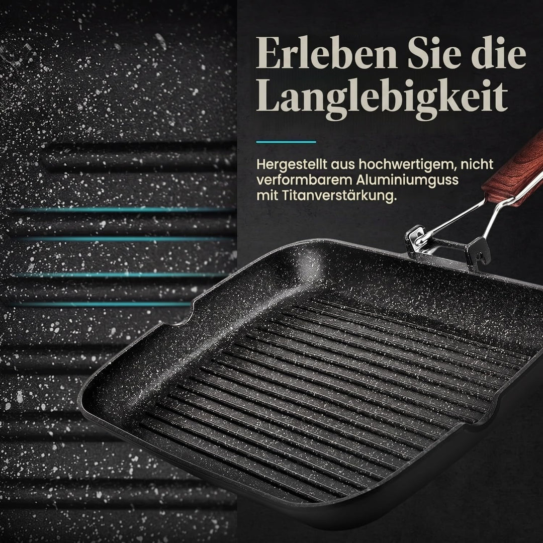 WECOOK! Ecochef - Aluminium Non Stick Grill Pan - 24 X 24 cm, 24 X 24 cm