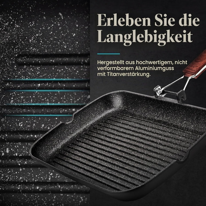 WECOOK! Ecochef - Aluminium Non Stick Grill Pan - 24 X 24 cm, 24 X 24 cm