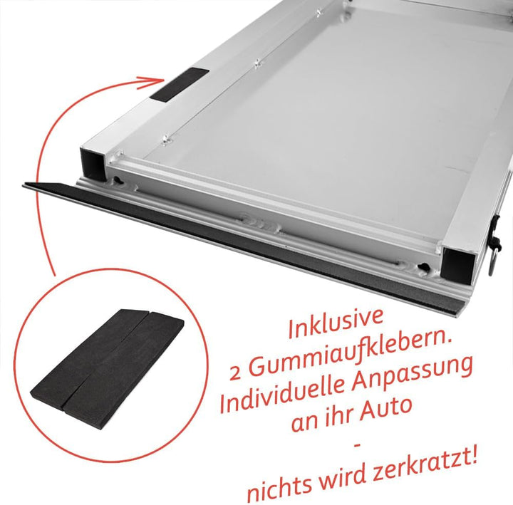 Petigi Hunderampe Hundetreppe Auto Kofferraum Treppen Rampe Einstiegshilfe für Hunde Klappbar Alumin