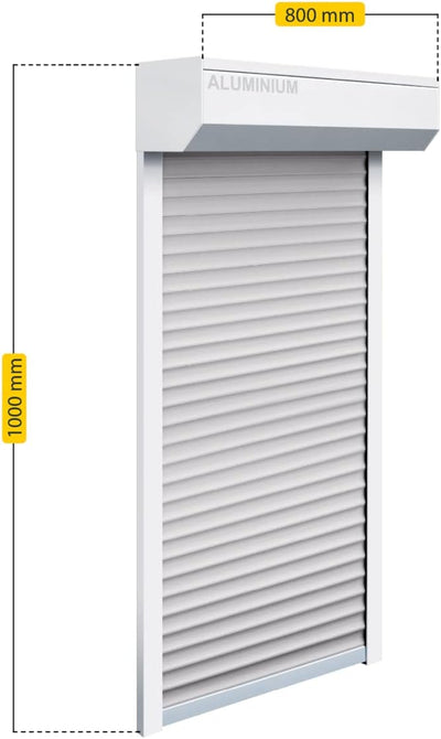 Schellenberg 20080 Vorbaurolladen Komplett-Set für Fenster zum selbst montieren - 80 x 100 cm, Rolla