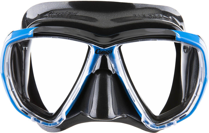 Cressi Tauchmaske Big Eyes Crystal Schwarz/Blau, Schwarz/Blau