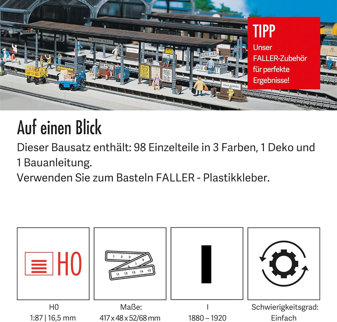 Faller 120191 2 Bahnsteige, Mehrfarbig, Medium