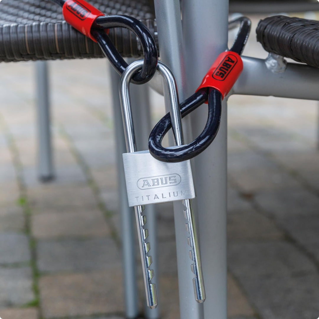 ABUS Vorhängeschloss Titalium 64TI/50HB60-150 mit hohem, ausziehbarem Bügel - Kellerschloss mit Schl