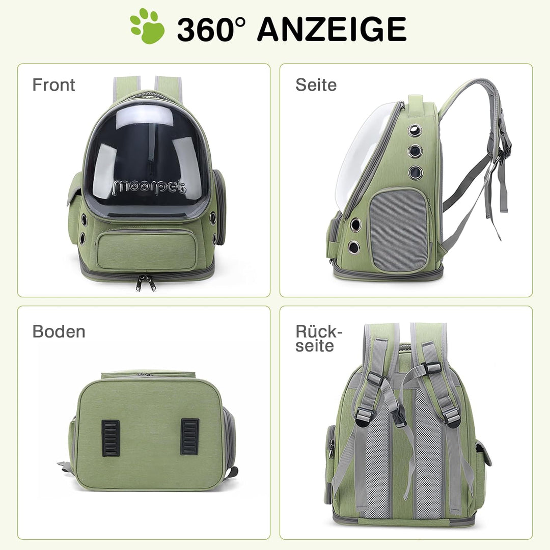 ALLSOPETS Katzenrucksack, Atmungsaktiver Bubble Rucksack für Katzen und Kleine Hunde bis zu 7,5kg, T