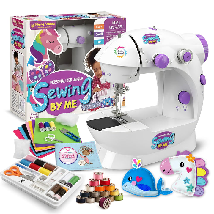 Mini Sewing Machine with Extension Table, Adjustable 2-Speed 2-Thread Sewing Machine, Portable Elect