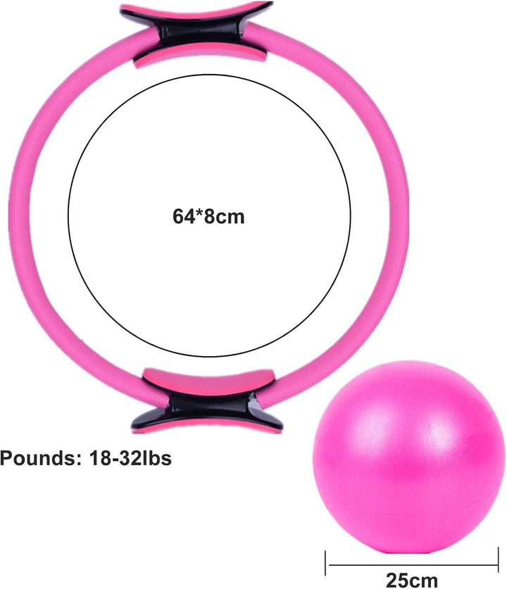 HoldOneLight Essential Pilates Workout Kit für Frauen - Enthält Pilates Ring, 25cm Yoga Ball, Booty