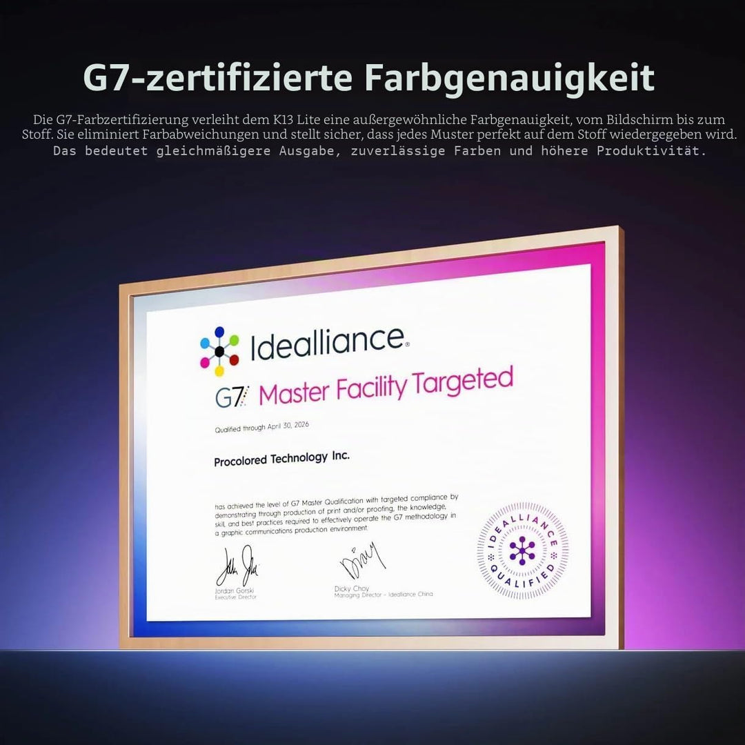 Procolored K13 Lite A3 DTF Drucker Bundle mit Ofen für T-Shirts und Kleidung, 33cm Textildruckmaschi
