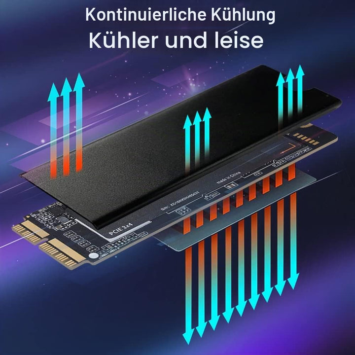 Dogfish 1TB 1000GB SSD für MacBook M.2 2280 NVMe PCIe Gen3x4, interner Solid State Drive Upgrade für