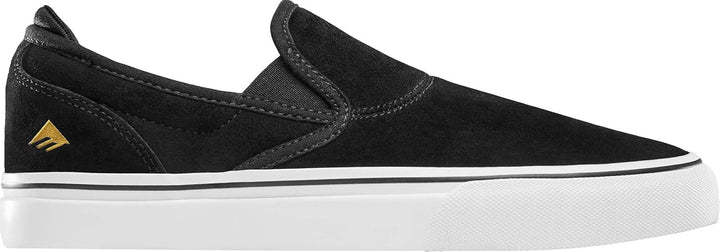 Emerica Herren Wino G6 Slipper Skate-Schuh 37.5 EU Schwarz Weiss Goldfarben, 37.5 EU Schwarz Weiss G