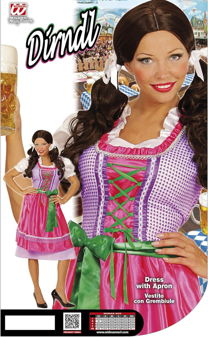 WIDMANN 00121 COSTUME DONNA BAVARESE DIRNDL S ROSA #0012, S