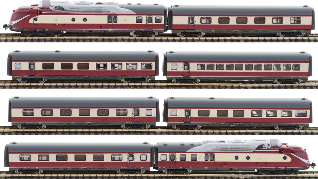 Fleischmann 7770001 N 8er Set Gasturbinentriebzug BR 602 der DB