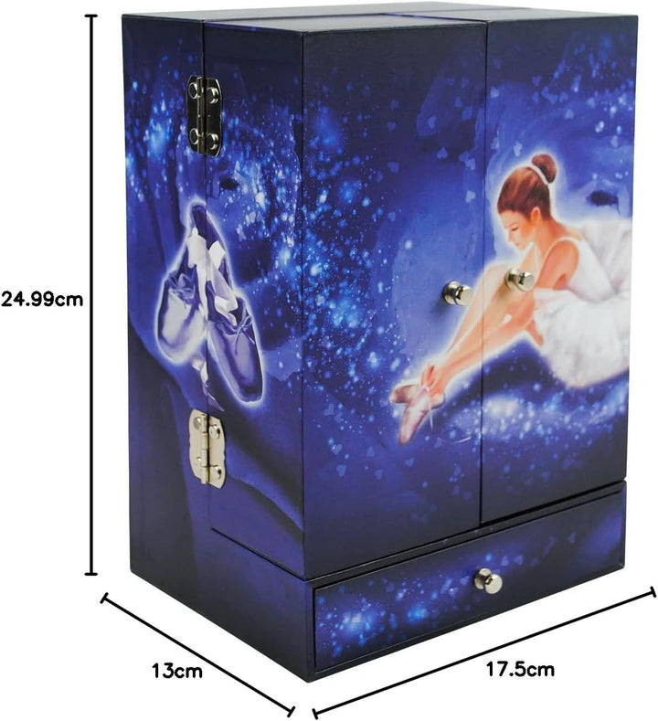Trousselier - Makeup Cabinet with Music Ballet Dancer, S52070, Marineblau