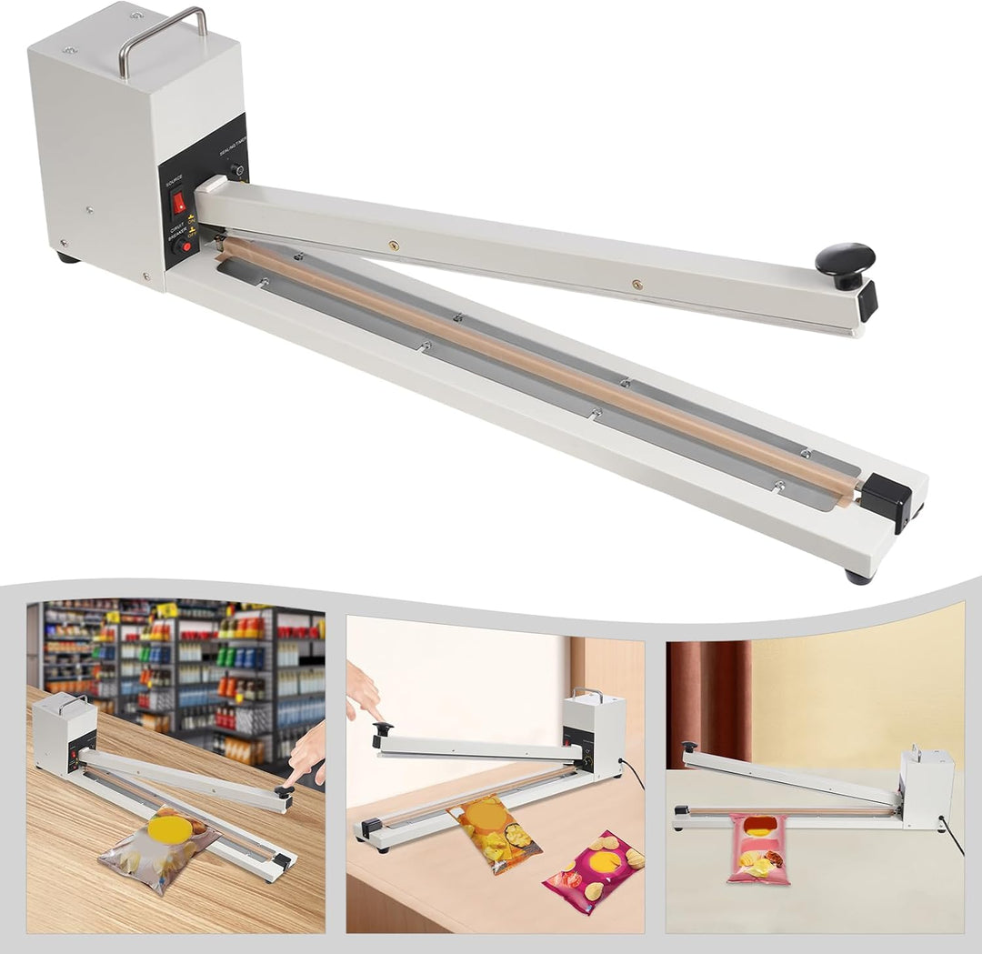 Heisssiegelgerät Folienschweissgerät 600mm Manuelle Impuls-Heisssiegelmaschine, Hand-Impuls-Siegelge