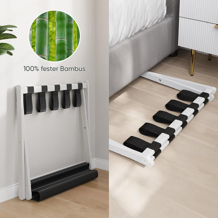 Smart FENDEE 2er-Set Bambus Gepäckträger, Faltbarer Gepäckträger mit Stoffablage, Geeignet für die M