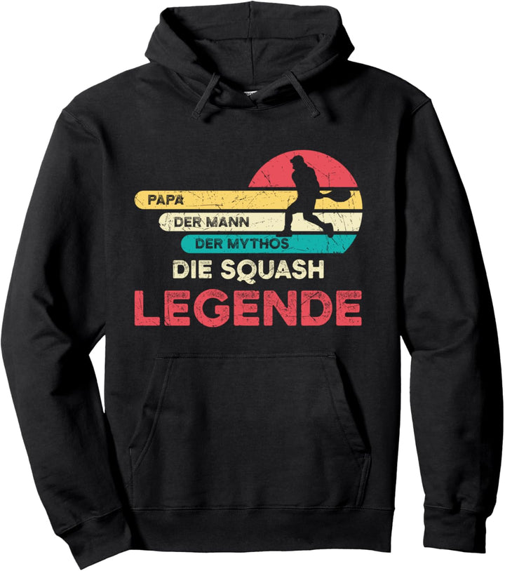 Sqaush Sport Hobby Lustig Papa Squash Legende Geschenk Pullover Hoodie