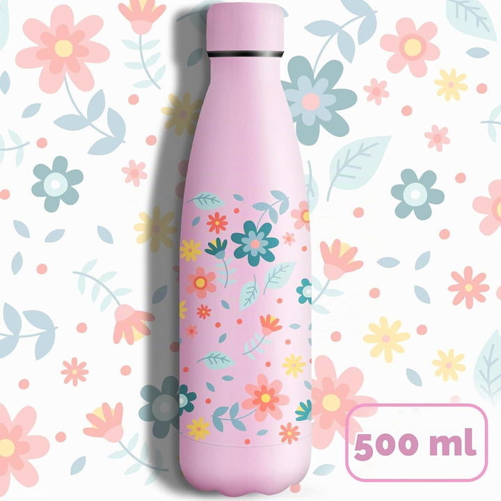 HoneyHolly Edelstahl Trinkflasche, 500ml BPA-frei, Thermosflasche, Isolierflasche Doppelwandige, Was