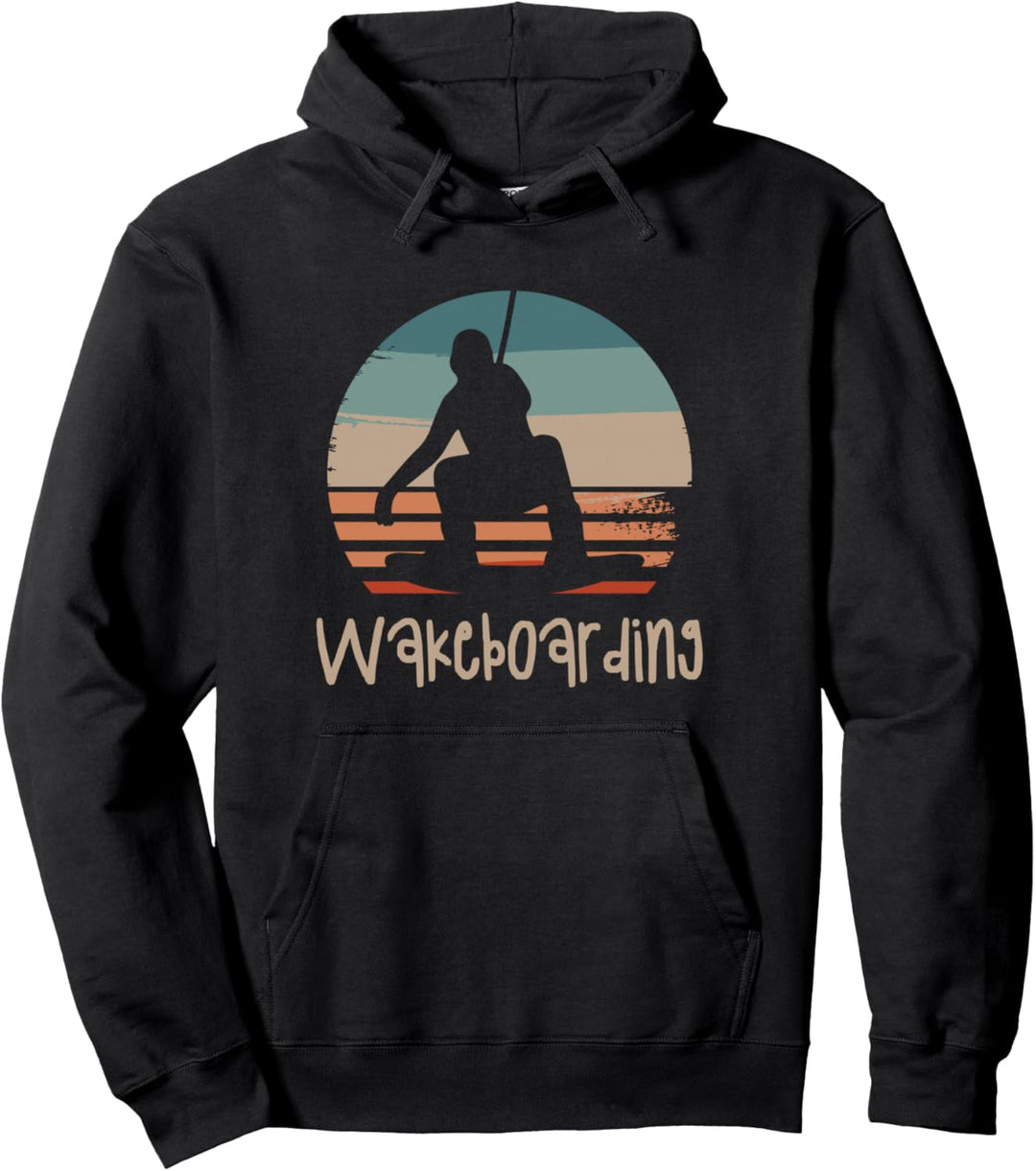Wakeboard-Wakeboard-Wakeboard, Retro-Vintage-Stil, klassisches Design, Wakeboard Pullover Hoodie