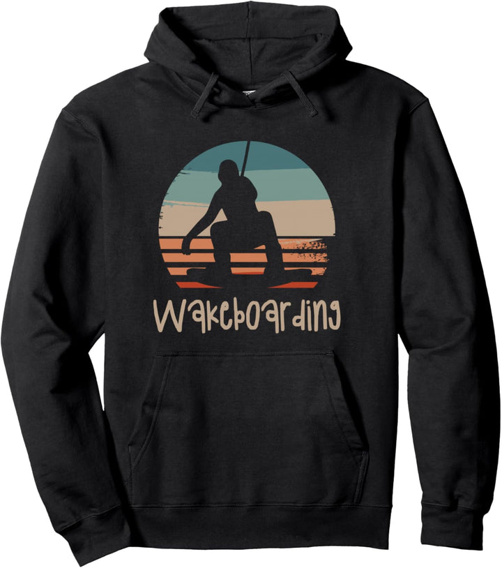 Wakeboard-Wakeboard-Wakeboard, Retro-Vintage-Stil, klassisches Design, Wakeboard Pullover Hoodie