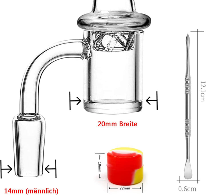 14mm Quarz Rohr Glas Ölbrenner Klarer Quarz Dicke Quarz Öl Rohr Glasrohr Quarz Banger