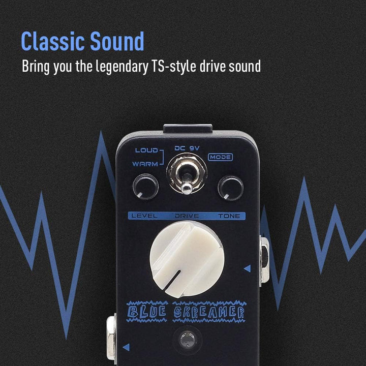 SONICAKE Overdrive Gitarre Effektpedal Blue Skreamer Vintage Dumble Blues Analog True Bypass, Overdr