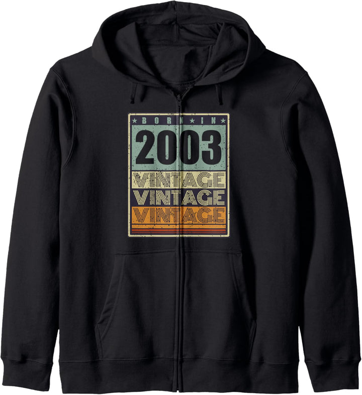 Geschenk 17 Jahre Geburtstag BORN IN 2003 Kapuzenjacke
