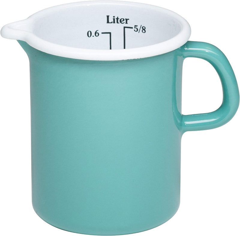 Riess, 0337-110, Küchenmass 9cm,Inhalt 0,5 Liter, Sonderedition Nature Green, MEDIUM, emailierter St