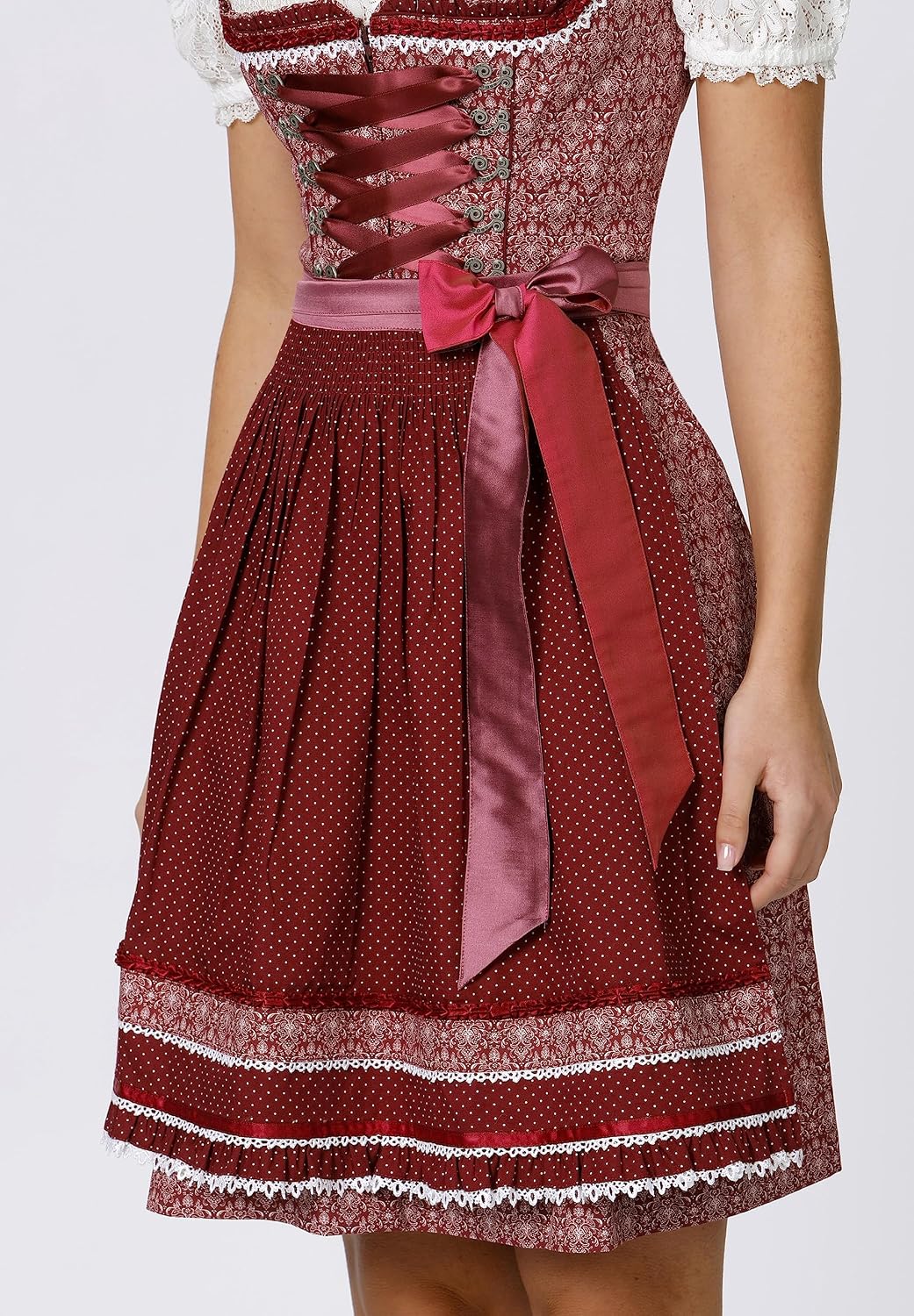 Stockerpoint Damen Dirndl Kim Kleid für besondere Anlässe 36 Bordeaux, 36 Bordeaux