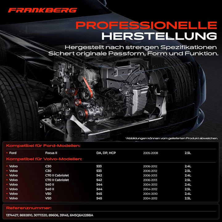 Frankberg Spannrolle Keilrippenriemen für Focus II C30 C70 II S40 II V50 2.4L 2.5L 2004-2013 3071132