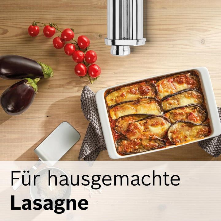 Bosch Pastawalze Lasagne MUZ5NV1, Pastawalze für Lasagne, Nudelplatten, Lasagne Nudelvorsatz, Pasta-