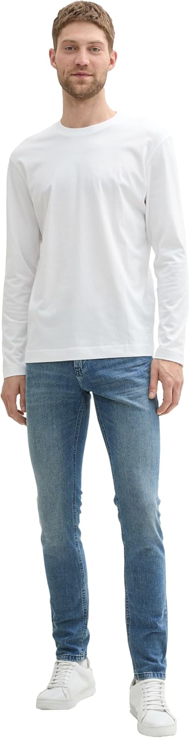 TOM TAILOR Herren Troy Slim Jeans 30W / 30L 10113 - Clean Mid Stone Blue Denim, 30W / 30L 10113 - Cl