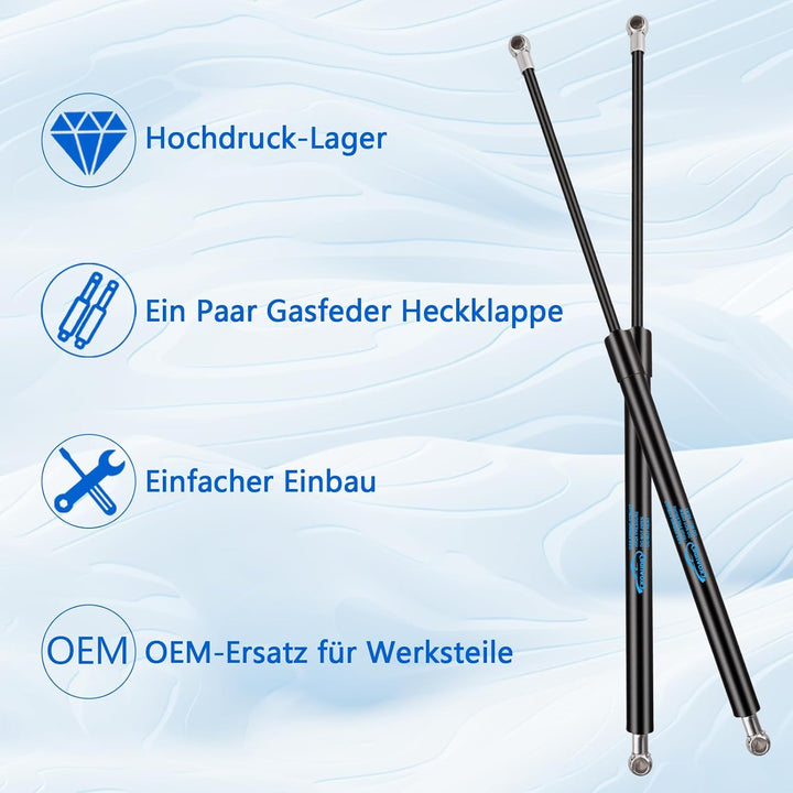 2Pcs Gasfeder Heckklappendämpfer für DEUTZ D DX AgroPrima AgroXtra-Tür-Front-Heck-Scheibe Gasdruckfe