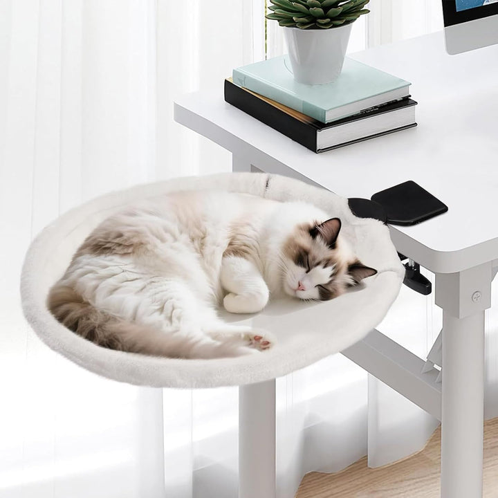 Katzen Schreibtischbett - 180° Drehbare Katzenhängematte Mit Bis Zu 22 Kg Tragkraft | Ergonomisches