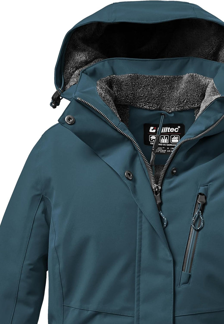 Killtec Damen Outdoorjacke Funktionsjacke mit abzippbarer Kapuze KOW 140 WMN Jckt wasserdicht, Windd