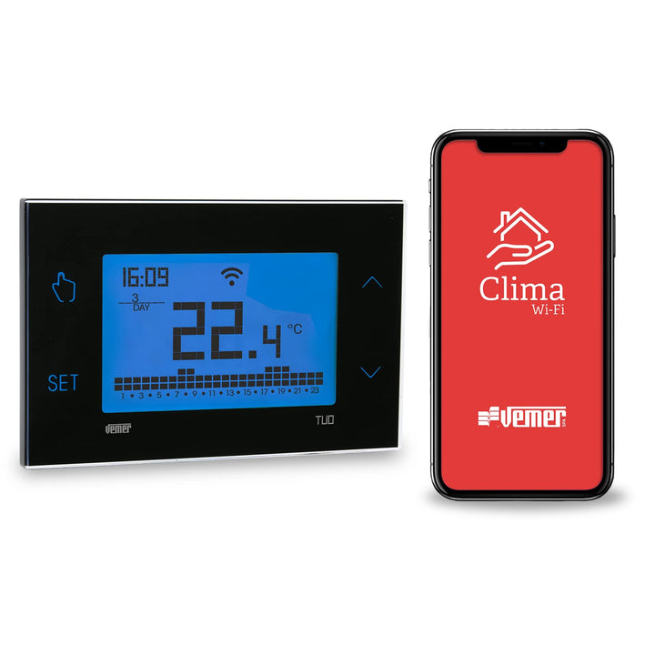 VEMER VE793800 TUO WIFI LITE - Smart WiFi Thermostat, WLAN Raumthermostat Digitaler Programmierbarer