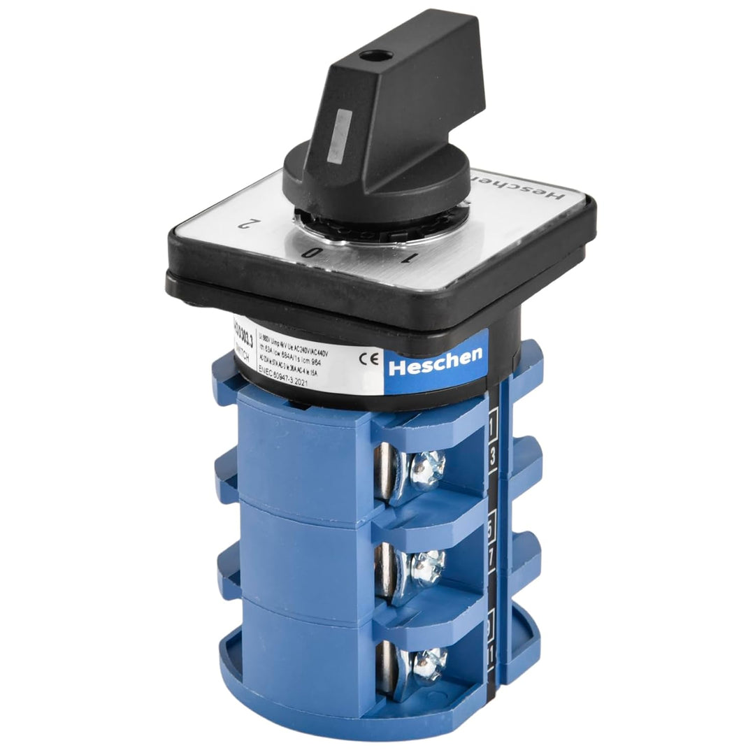 Heschen Universal-Rotationsschalter SZW26-63/D303.3, 660V 63A, Ein-/Aus-Schalter, 3 Phasen, 12 Klemm