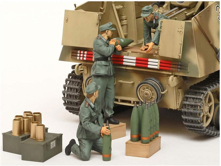 TAMIYA 35367 - 1:35 Deutsche Panzer-Haubitze Hummel (3)Sp.Prod., Modellbau, Plastik Bausatz, Basteln