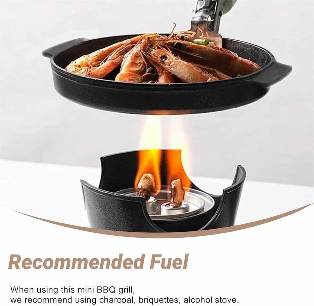 Mini-BBQ-Grill, Rauchfreier Japanischer Tischgrill für Den Innenbereich, Kleiner Grilltopf, Koreanis