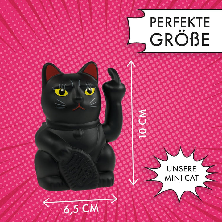 ANGRY CAT – Mini Winkekatze Lucky CAT SOLAR betrieben Lustige winkende Katze - japanische Winkkatze