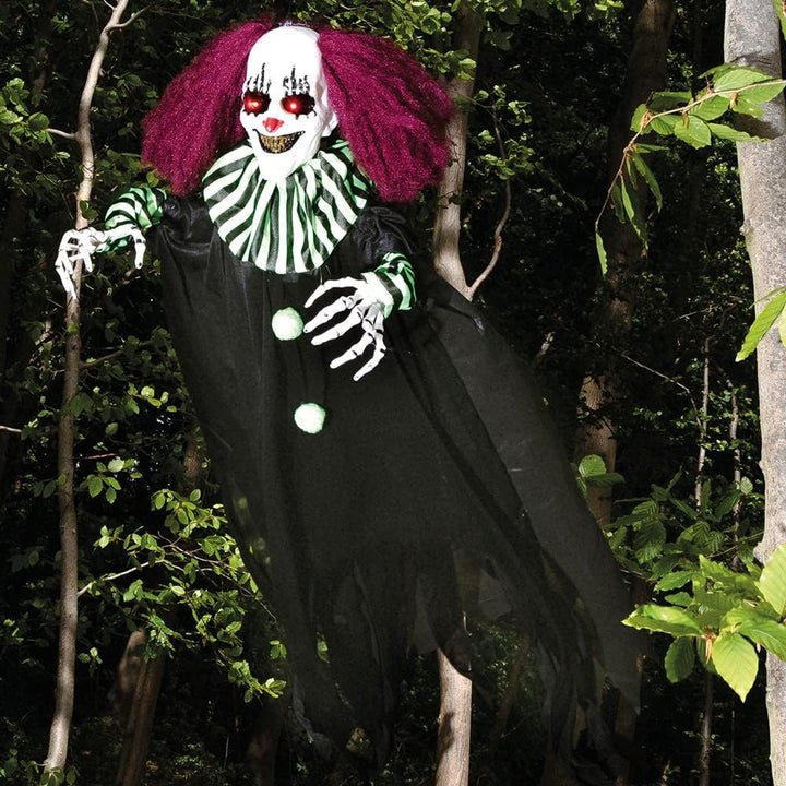 Boland 73047 - Hängender Terror-Clown, Grösse 130 cm, leuchtende Augen und Sound, Batteriebetrieb, S