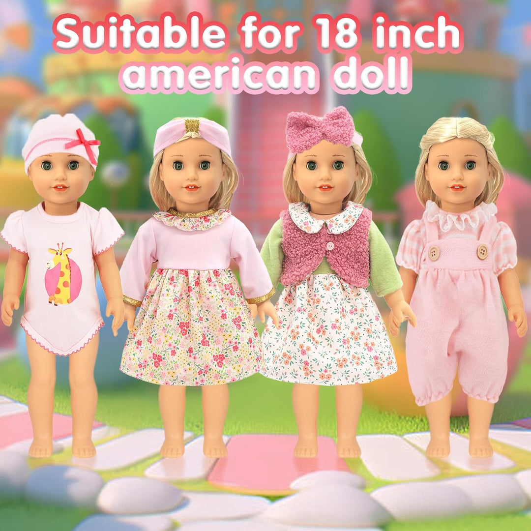 Puppenkleidung Kleidung Outfits für Baby Puppen, Puppenkleidung 35-43 cm, 4 Stücke Puppenkleidung fü