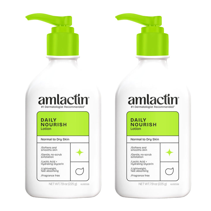 AmLactin Feuchtigkeitsspendende Körperlotion, 2 Stück, 224 ml, parabenfrei